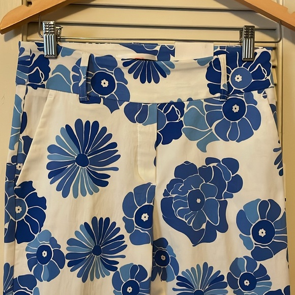 Jules & Leopold Pull On Slim Leg Capri Length blu and white color - Picture 5 of 10